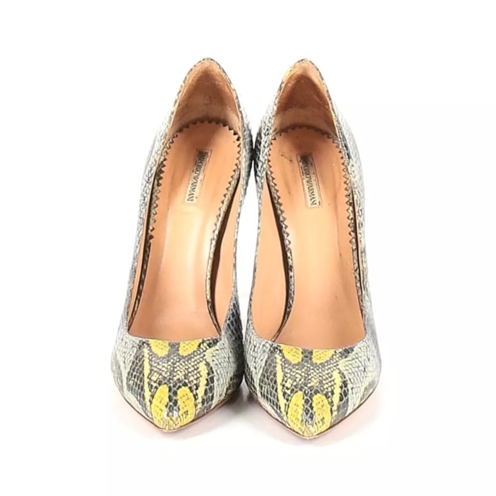 Emporio Armani Animal Snake Print Pump Heels
